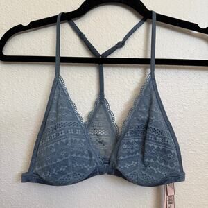 5/$25 Victoria's Secret Lace Bra in Dusty Blue Medium